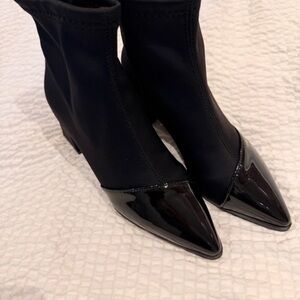 Sleek Black Heeled Boots